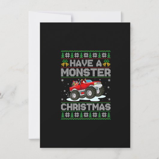 Heb een Monster Kerstmis met een lelijke monster d Kaart (Voorkant)
