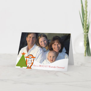 Heb een Moo-St Wonderful Christmas! -Schattigee Ko Feestdagen Kaart