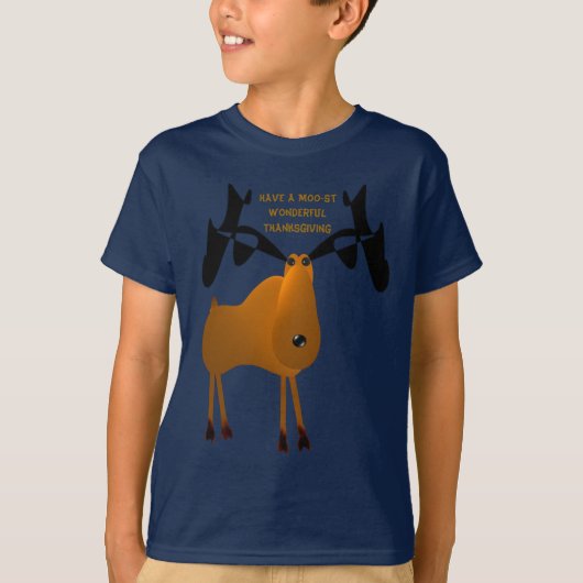 Heb een Moo-st Wonderful Thanksgiving T-shirt (Voorkant)
