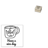 Heb een mooi dagkopje thee rubberstempel (Gestempeld)