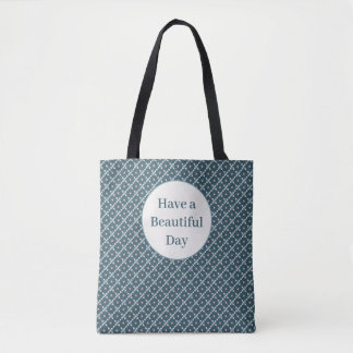 Heb een mooi dagparel vierkantjes patroon tote bag