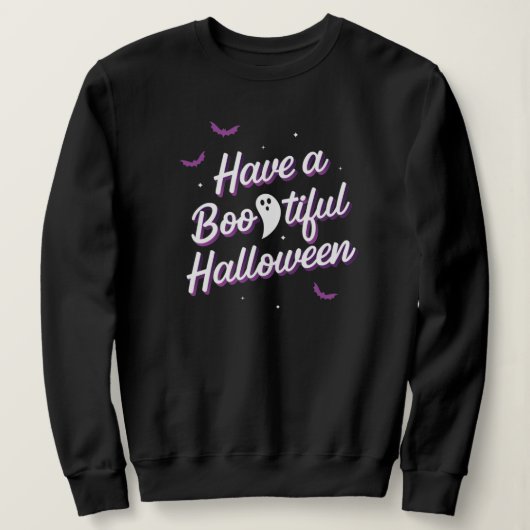 Heb een mooi Halloween Black T-shirt met Sweatshir (Design voorkant)