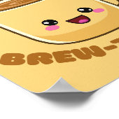 heb een mooie dag grappige kawaii koffiepun poster (Hoek)