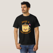 heb een mooie dag grappige kawaii koffiepun T-Sh T-shirt (Voorkant volledig)