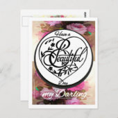 Heb een 'Mooie' Dag Handgetekend &....  Ansichtkaa Briefkaart (Voorkant / Achterkant)