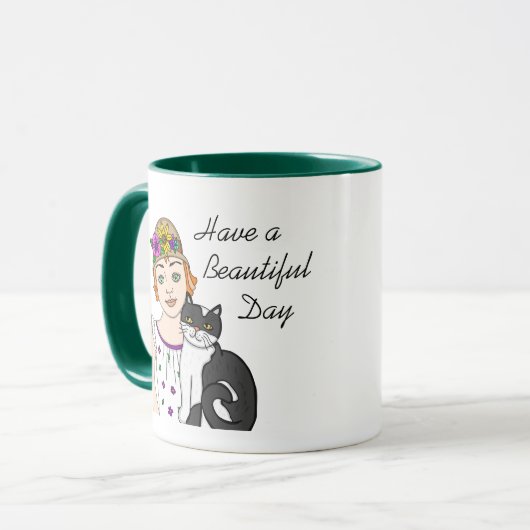 Heb een mooie dag mok (Voorkant links)