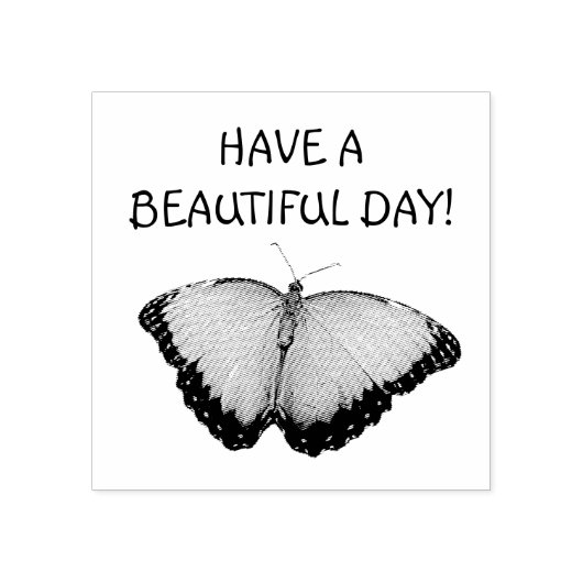 Heb een mooie dag vlinder rubberstempel (Afrduk)