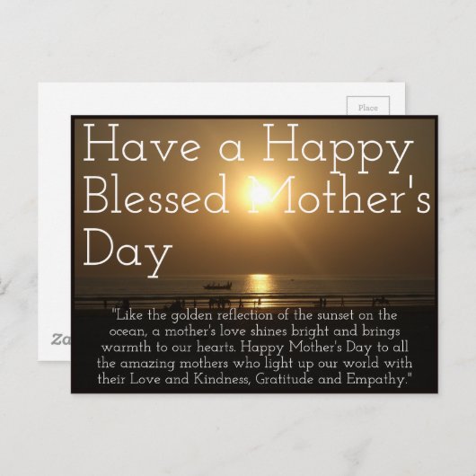 Heb een mooie, liefdevolle moeders dag briefkaart (Voorkant / Achterkant)