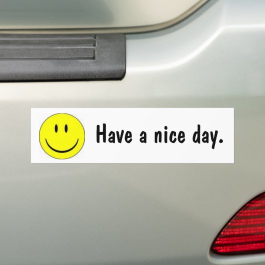 Heb een mooie retro-bumper sticker van 1970 (Op auto)