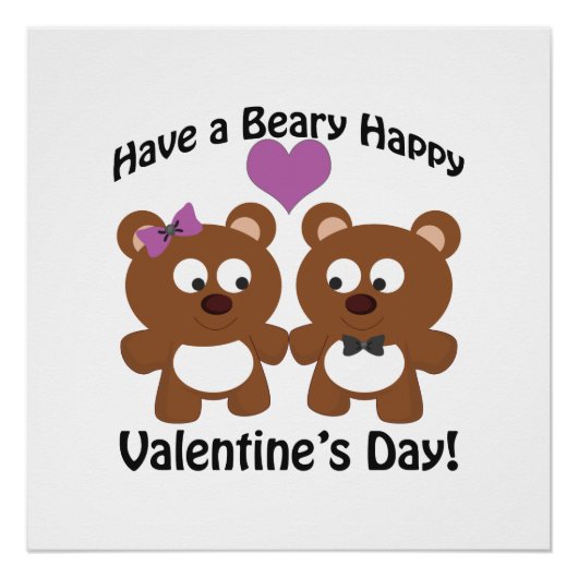 Heb een mooie Valentijnsdag! Poster (Voorkant)