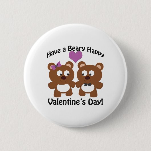Heb een mooie Valentijnsdag! Ronde Button 5,7 Cm (Voorkant)