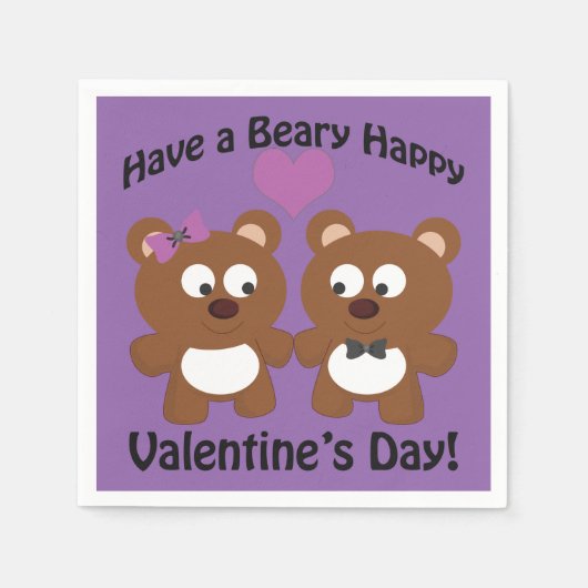 Heb een mooie Valentijnsdag! Servetten (Voorkant)
