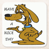 "HEB EEN NICE DAY" PUPPY DOG KARTONNEN ONDERZETTERS (Voorkant)