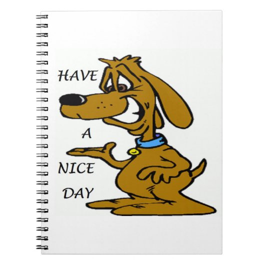 "HEB EEN NICE DAY" PUPPY DOG NOTITIEBOEK (Voorkant)