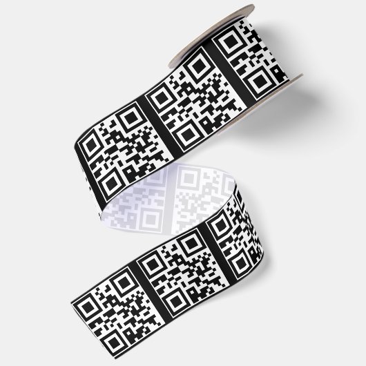 Heb een Nice Day QR-code Satijnen Lint (Achterkant)