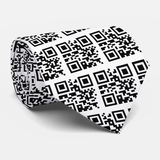Heb een Nice Day QR-code Stropdas (Opgerold)