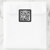 Heb een Nice Day QR-code Vierkante Sticker (Tas)