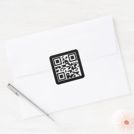 Heb een Nice Day QR-code Vierkante Sticker