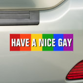 HEB EEN NICE GAY BUMPERSTICKER (Op auto)
