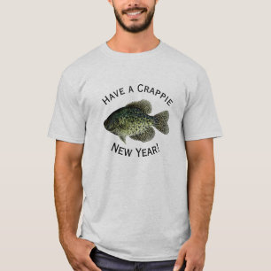 "Heb een nieuwe Crappie" met zwarte crappie T-shirt