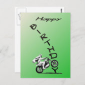 HEB EEN NIVEAU VERJAARDAG.groen. Briefkaart (Voorkant / Achterkant)