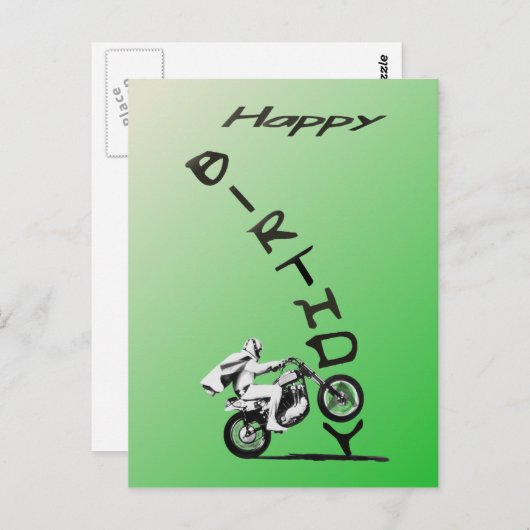 HEB EEN NIVEAU VERJAARDAG.groen. Briefkaart (Voorkant / Achterkant)