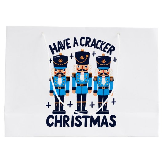 Heb een notenkraker kerstfeest groot cadeauzakje (Achterkant)