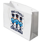 Heb een notenkraker kerstfeest groot cadeauzakje (Achterkant Gekanteld)