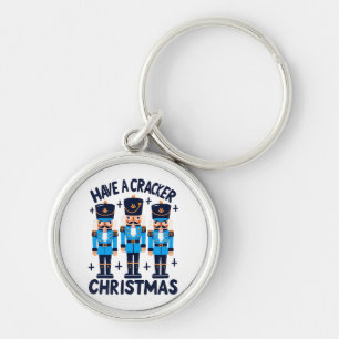 Heb een notenkraker kerstfeest sleutelhanger