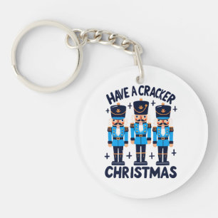 Heb een notenkraker kerstfeest sleutelhanger