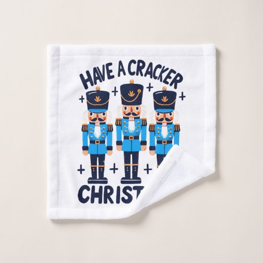Heb een notenkraker kerstfeest washandje (Wasdoekje)