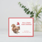 Heb een NUTTY Goede Kersteekhoorn Feestdagenkaart (Staand voorkant)