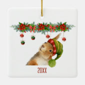Heb een Nutty Good Christmas Squirrel Custom Year Keramisch Ornament (Achterkant)