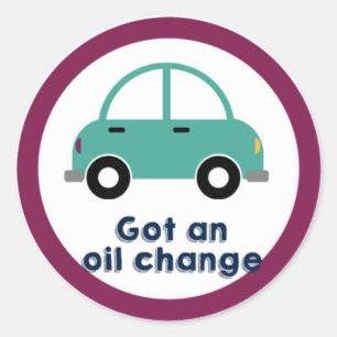 Heb een olieverwisselaar met een Volwassenenverkop Ronde Sticker