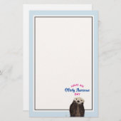 Heb een Otter Foto van de Geweldige Dag van de Sto Briefpapier (Voorkant / Achterkant)