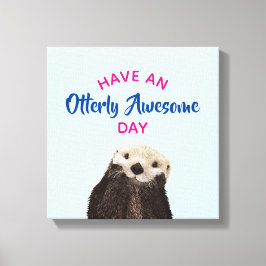 Heb een Otter Foto van de Geweldige Dag van de Sto Canvas Afdruk