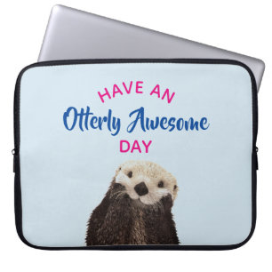 Heb een Otter Foto van de Geweldige Dag van de Sto Laptop Sleeve