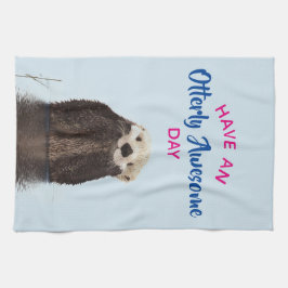 Heb een Otter Foto van de Geweldige Dag van de Sto Theedoek