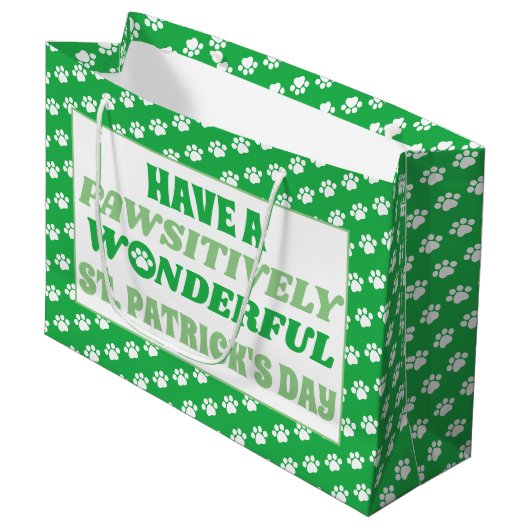 Heb een Padsitief Wonderful St. Patrick's Day Groot Cadeauzakje (Voorkant Gekanteld)