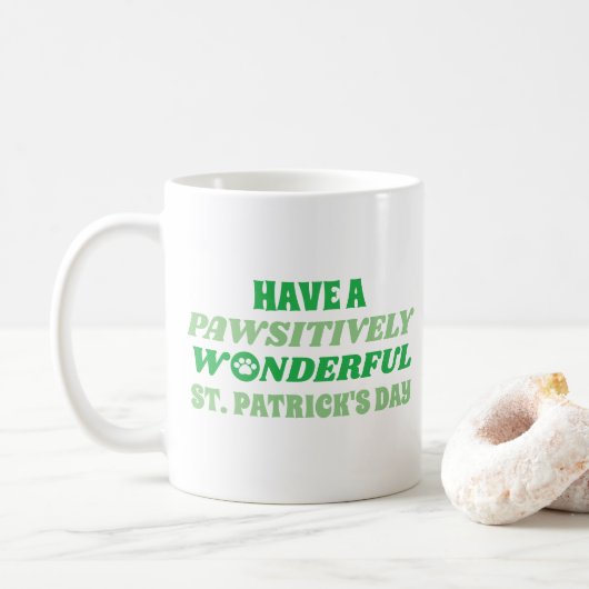 Heb een Padsitief Wonderful St. Patrick's Day Koffiemok (Met donut)