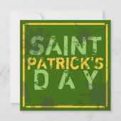 Heb een partijgrunge St. Patrick's Party Invitatio Kaart (Voorkant)