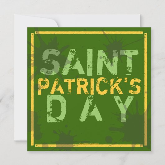 Heb een partijgrunge St. Patrick's Party Invitatio Kaart (Voorkant)