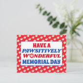Heb een Pawsitief geweldige Memorial Day Briefkaart (Staand voorkant)