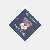 HEB EEN PAWSOME 4TH OF JULI SCHNAUZER T-SHIRT SERVET (Hoek)