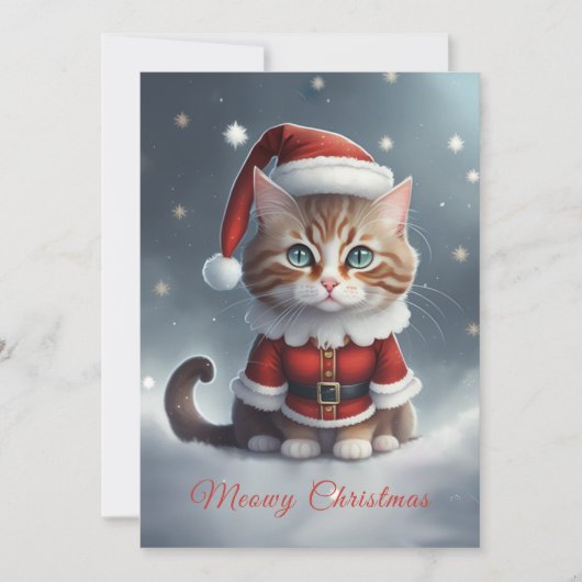 Heb een perfecte kerst ~ Miauw ^-^ Kaart (Voorkant)