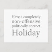 Heb een politiek correcte Vakantie Feestdagenkaart (Voorkant)