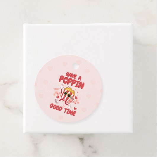 Heb een poppin goede tijd bedankjes labels (In situ)