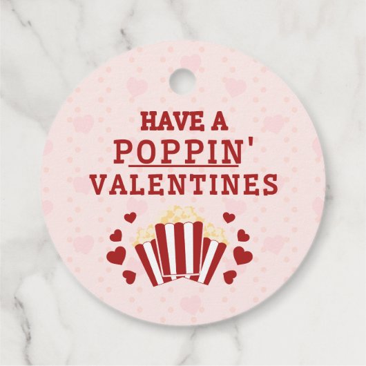 Heb een Poppin Valentijns  Favor Box Bedankjes Labels (Achterkant)