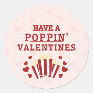 Heb een Poppin Valentijns  Favor Box Ronde Sticker
