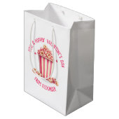 Heb een Popping Valentijnsdag Pink Popcorn Heart Medium Cadeauzakje (Achterkant Gekanteld)